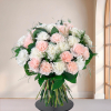 Bouquet funéraire — Douceur Pastel, fleurs de deuil livrées à Lille