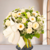 Bouquet funéraire — Blanc Champêtre, fleurs de deuil livrées à Lille