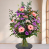 Bouquet funéraire — Reflet Parme, fleurs de deuil livrées à Lille