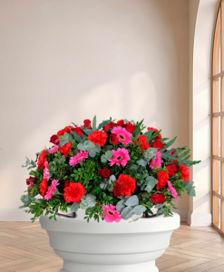 Coussin Cœur — fleurs de deuil livrees a Lille
